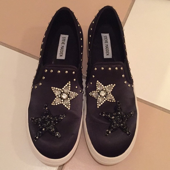 jeweled slip on sneakers